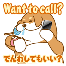 Let's talk in Japanese with dog Azuma sticker #960801