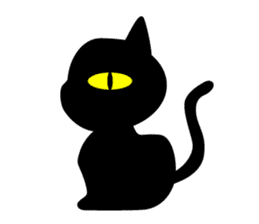 BLACK CAT sticker #960874