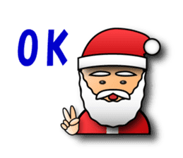 3D Santa Claus wish a Merry Christmas. sticker #961230
