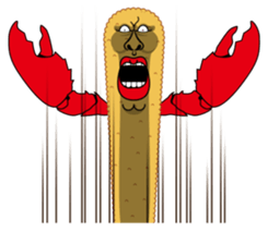 Fried prawn group sticker #961342