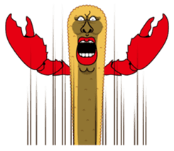 Fried prawn group sticker #961342
