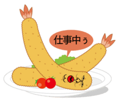 Fried prawn group sticker #961343