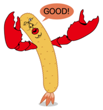 Fried prawn group sticker #961365