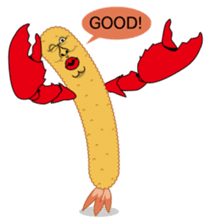 Fried prawn group sticker #961365