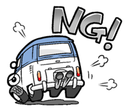 TYPE2 BUS (Blue&White) sticker #961892