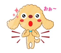 A lovely toy poodle(Apricot) sticker #961939