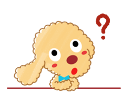 A lovely toy poodle(Apricot) sticker #961956
