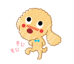 A lovely toy poodle(Apricot) sticker #961966