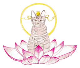 Cat-Happy praise of the Luna Kannon sticker #962687