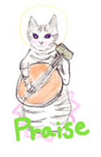 Cat-Happy praise of the Luna Kannon sticker #962688