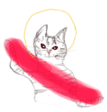 Cat-Happy praise of the Luna Kannon sticker #962700