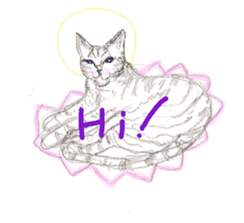 Cat-Happy praise of the Luna Kannon sticker #962704