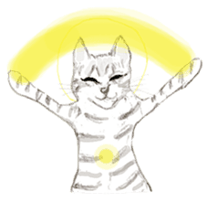 Cat-Happy praise of the Luna Kannon sticker #962705