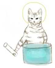 Cat-Happy praise of the Luna Kannon sticker #962710