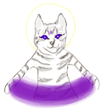 Cat-Happy praise of the Luna Kannon sticker #962712