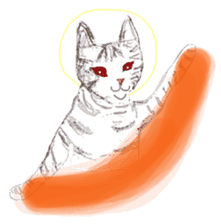 Cat-Happy praise of the Luna Kannon sticker #962716