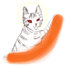 Cat-Happy praise of the Luna Kannon sticker #962716