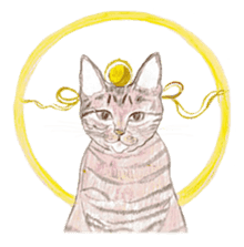 Cat-Happy praise of the Luna Kannon sticker #962718