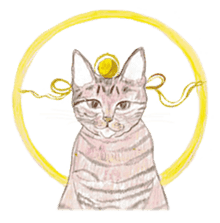 Cat-Happy praise of the Luna Kannon sticker #962718