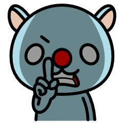 Red nose and one eyebrow man