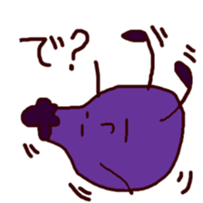 no motivation eggplant sticker #964017