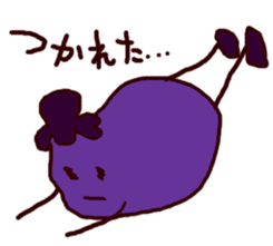 no motivation eggplant sticker #964019