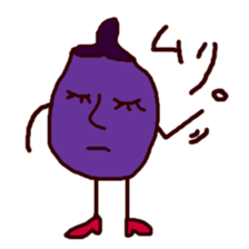 no motivation eggplant sticker #964022