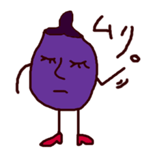 no motivation eggplant sticker #964022
