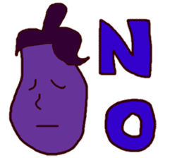 no motivation eggplant sticker #964028