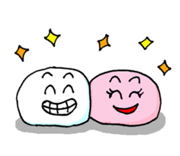 Lisa And Eddie Red And White Rice Cakes sticker #964390