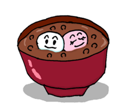 Lisa And Eddie Red And White Rice Cakes sticker #964405