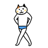 Cat in underwear sticker #964407