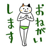 Cat in underwear sticker #964412