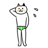 Cat in underwear sticker #964418