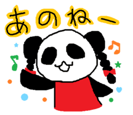 Panda girl sticker #964536