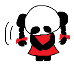Panda girl sticker #964559