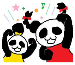 Panda girl sticker #964561