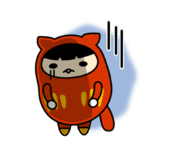 Kitty Cat Daruma sticker #965222