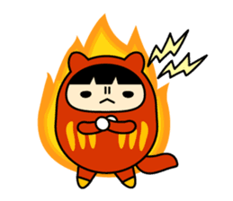 Kitty Cat Daruma sticker #965225