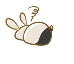 Rabbit black buttocks sticker #966426