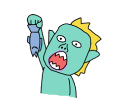 fish boy sticker #967170