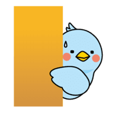 Blue bird Happii and Pink-chan sticker #967289