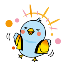 Blue bird Happii and Pink-chan sticker #967291