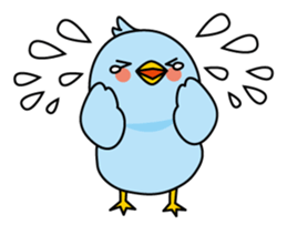 Blue bird Happii and Pink-chan sticker #967298