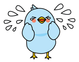 Blue bird Happii and Pink-chan sticker #967298