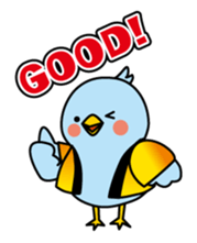 Blue bird Happii and Pink-chan sticker #967299