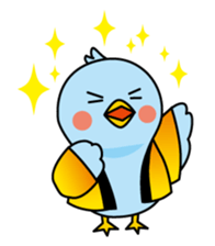 Blue bird Happii and Pink-chan sticker #967302