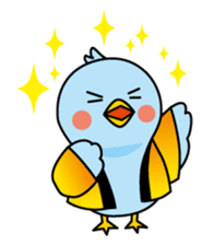 Blue bird Happii and Pink-chan sticker #967302