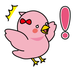 Blue bird Happii and Pink-chan sticker #967308