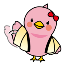 Blue bird Happii and Pink-chan sticker #967310